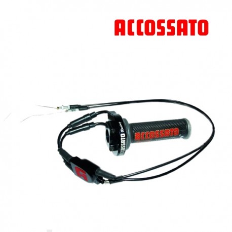Quick Throttle Control Black ACCOSSATO + 3 sets adjustable + Cables