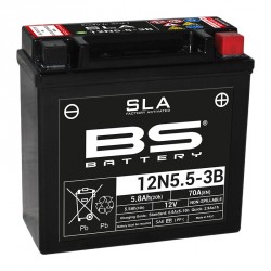 Batterie BS 12v - 6.5ah - 12N5.5-3B - 135*60*130